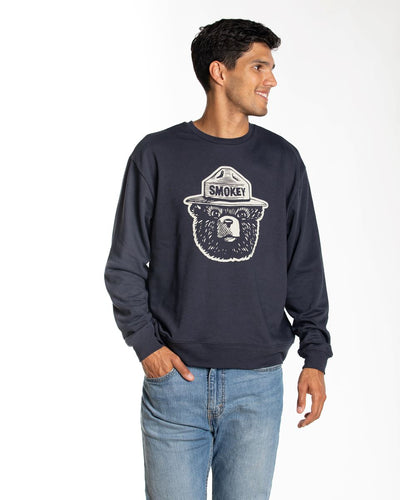 Smokey Logo Crewneck Sweatshirt: S / Navy The Landmark Project