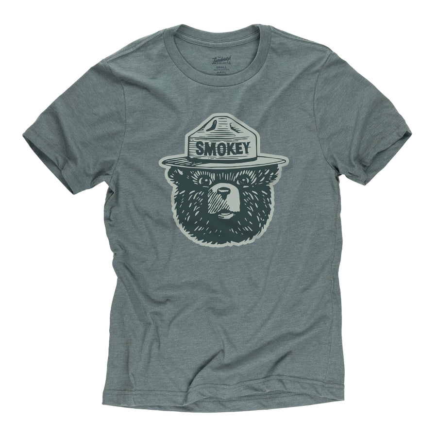 Smokey Logo T-shirt: XS / Smoke Grey The Landmark Project 