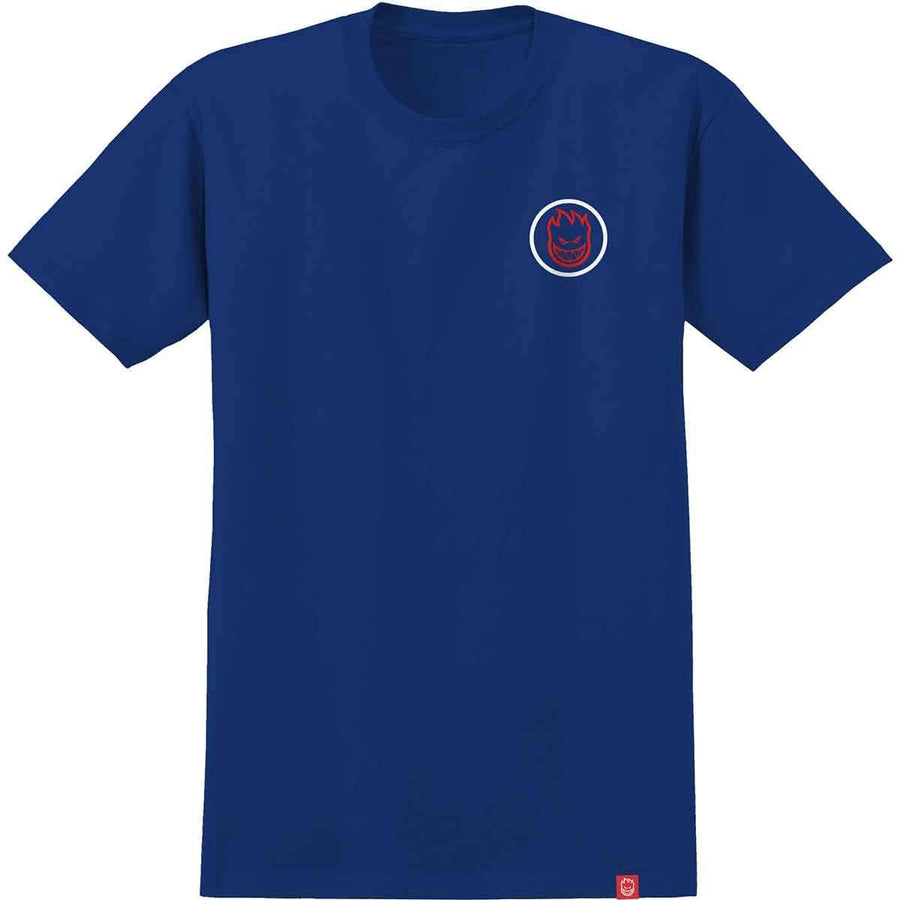 Spitfire Classic Swirl Fade Royal Blue T-Shirt Eastern Skateboard Supply M 
