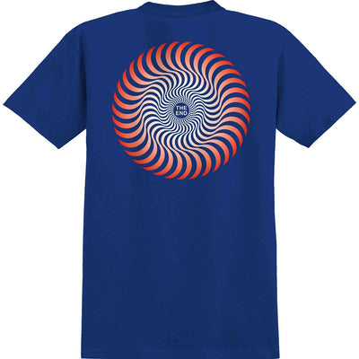 Spitfire Classic Swirl Fade Royal Blue T-Shirt Eastern Skateboard Supply M